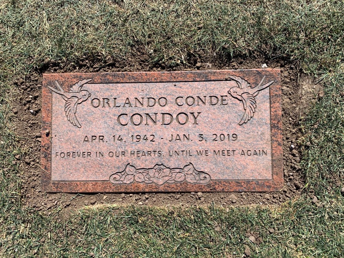 Panel hundido y arenado con golondrinas y rosas talladas, de GVG Memorials